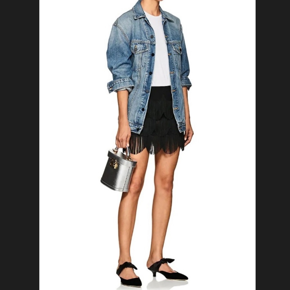 Marc Jacobs Mini Skirt with Fringe Black Flapper - Picture 1 of 8